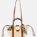 Borsa a cestino Soleil con Foulard Leopard