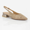 Diva V261000 - Slingback gioiello in pelle Platino