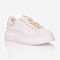 Sneaker gioiello ToscaBlu Astrid con farfalle in pelle Bianco