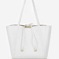 Shopper Double Braccialini in pelle White