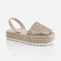 Minorchina Ria Platform Yute2 Glitter Platino