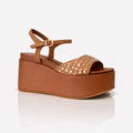 Zeppa platform AL326 con Ambra-Strass Cuoio