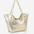Borsa Shopper Braccialini Ariel in pelle Metal Gold