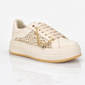Apepazza Lifty15 - Sneaker Gioiello in pelle Traforata Cream