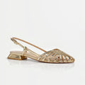 Slingback Mirror Gold Alma en Pena in pelle Platino