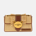 Borsa a tracolla Teddy IT-BAG in Rafia Brown