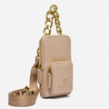 Jinny Jewels – Borsa a tracolla in pelle Taupe