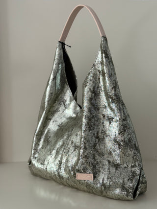 Ellisse metal Sacca Bruciato