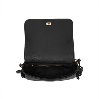 Isabel – Borsa a spalla piccola con frange Black