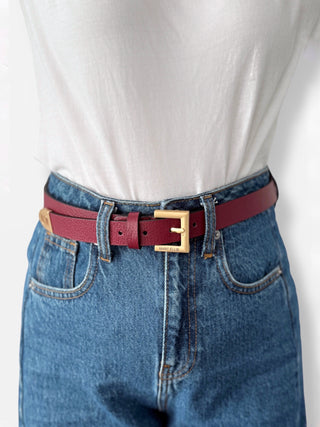 ME BELT 161 DO – Cintura Burgundy / Gold