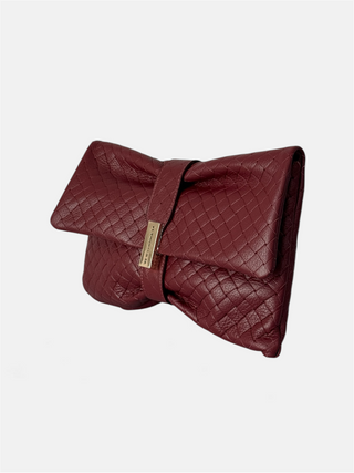 BRYONY PLOT – Borsa in pelle Rubino/Gold