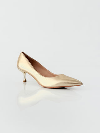 DEVA 04 – Décolleté laminata con tacco basso