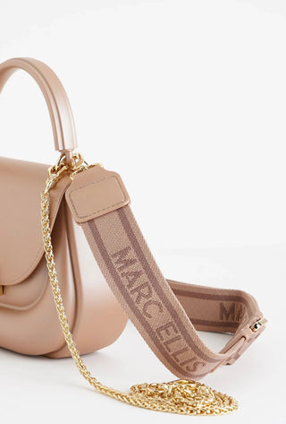 Borsa piccola flat Marc Ellis Jelly26 Moka Mousse