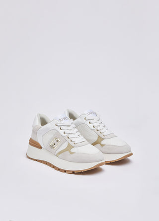 Amazing 43 Bis - Sneaker Liu Jo platform in suede e mesh White
