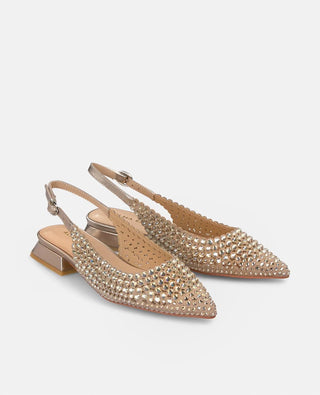 Diva V261000 - Slingback gioiello in pelle Platino