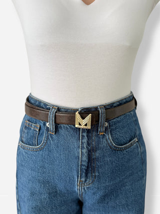 ME BELT 156 SH – Cocoa / Taupe / Gold