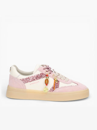 Sneaker Apepazza Iris 02 con glitter Cream/Pink