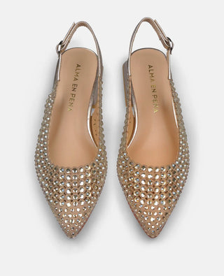 Diva V261000 - Slingback gioiello in pelle Platino