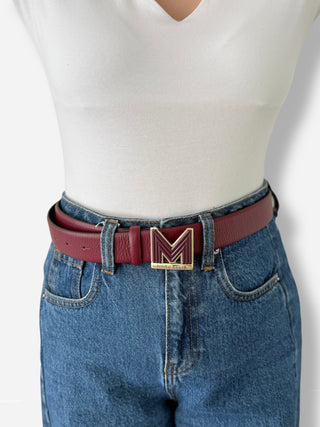 ME BELT 155 DO – Cintura Burgundy / Gold