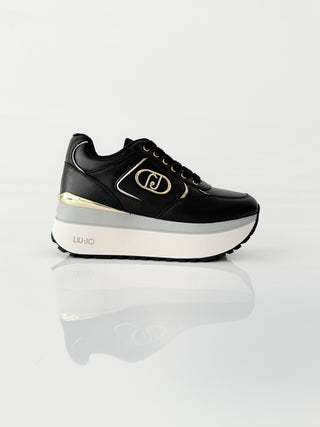 MAXI WONDER PLUS 01 - Sneaker super platform in pelle Nera