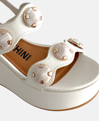 Zeppa platform AL321 con bottoni Nappa Burro