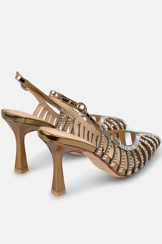 Slingback Mirror Alma en Pena in pelle Bronze
