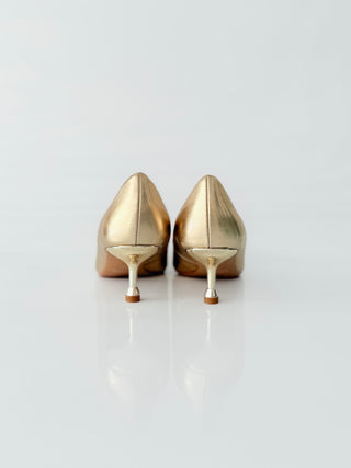 DEVA 04 – Décolleté laminata con tacco basso