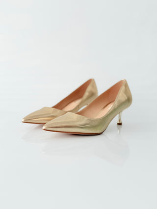 DEVA 04 – Décolleté laminata con tacco basso