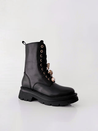 VENEZIA 104 – Stivaletto in pelle Nero con Accessori