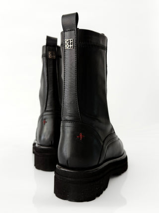 MIA06C – Boots in pelle Black Stretch