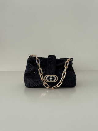 Pochette Night Edition Strass con doppia tracolla