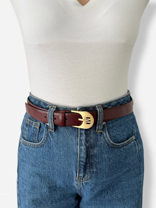 ME BELT 164 BX – Cintura Burgundy / Gold