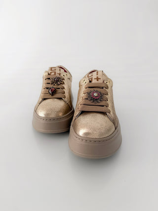 PIA422B – Sneakers in pelle Gold Chic