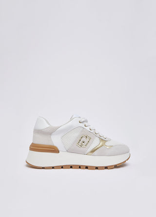 Amazing 43 Bis - Sneaker Liu Jo platform in suede e mesh White