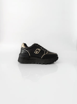 AMAZING 25 - Sneaker platform in pelle nera