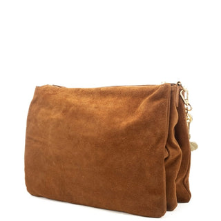 Borsa a spalla Reflex Suede grande suede Cuoio