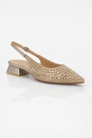 Diva V261000 - Slingback gioiello in pelle Platino