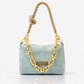Reflex Suede - Borsa a spalla piccola Cielo