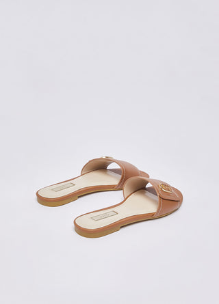 Ciabatte flat Sandy Liu Jo in pelle Saddle Cuoio
