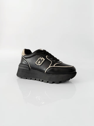 AMAZING 25 - Sneaker platform in pelle nera