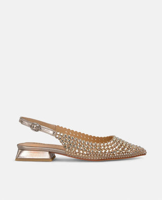 Diva V261000 - Slingback gioiello in pelle Platino