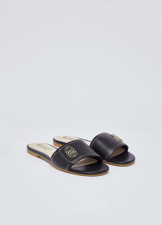 Ciabatte flat Sandy Liu Jo in pelle Black
