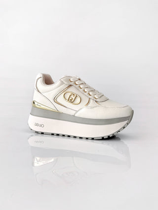 MAXI WONDER PLUS 01 - Sneaker super platform in pelle Ivory