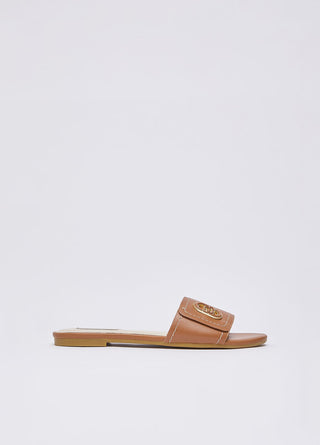 Ciabatte flat Sandy Liu Jo in pelle Saddle Cuoio