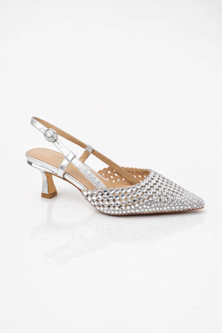 Slingback Lux Alma en Pena in pelle Silver