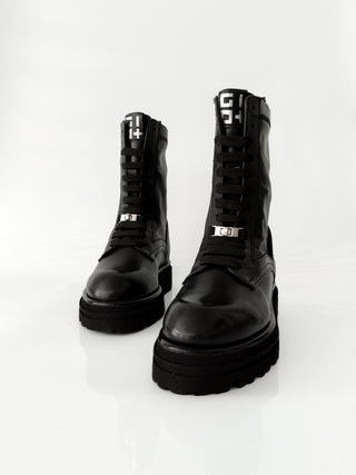 MIA06C – Boots in pelle Black Stretch