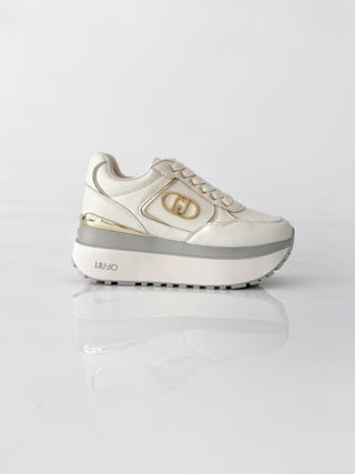 MAXI WONDER PLUS 01 - Sneaker super platform in pelle Ivory