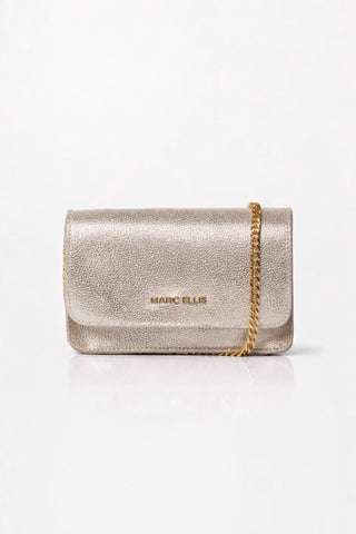 Borsa piccola Everly Lux in pelle Platino