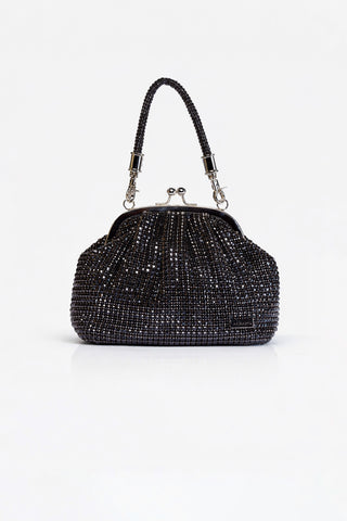 Borsa piccola Albano con strass all-over Nero