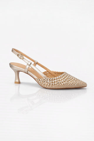 Diva V261855 -  Slingback Lux Platino in pelle Diva Gold